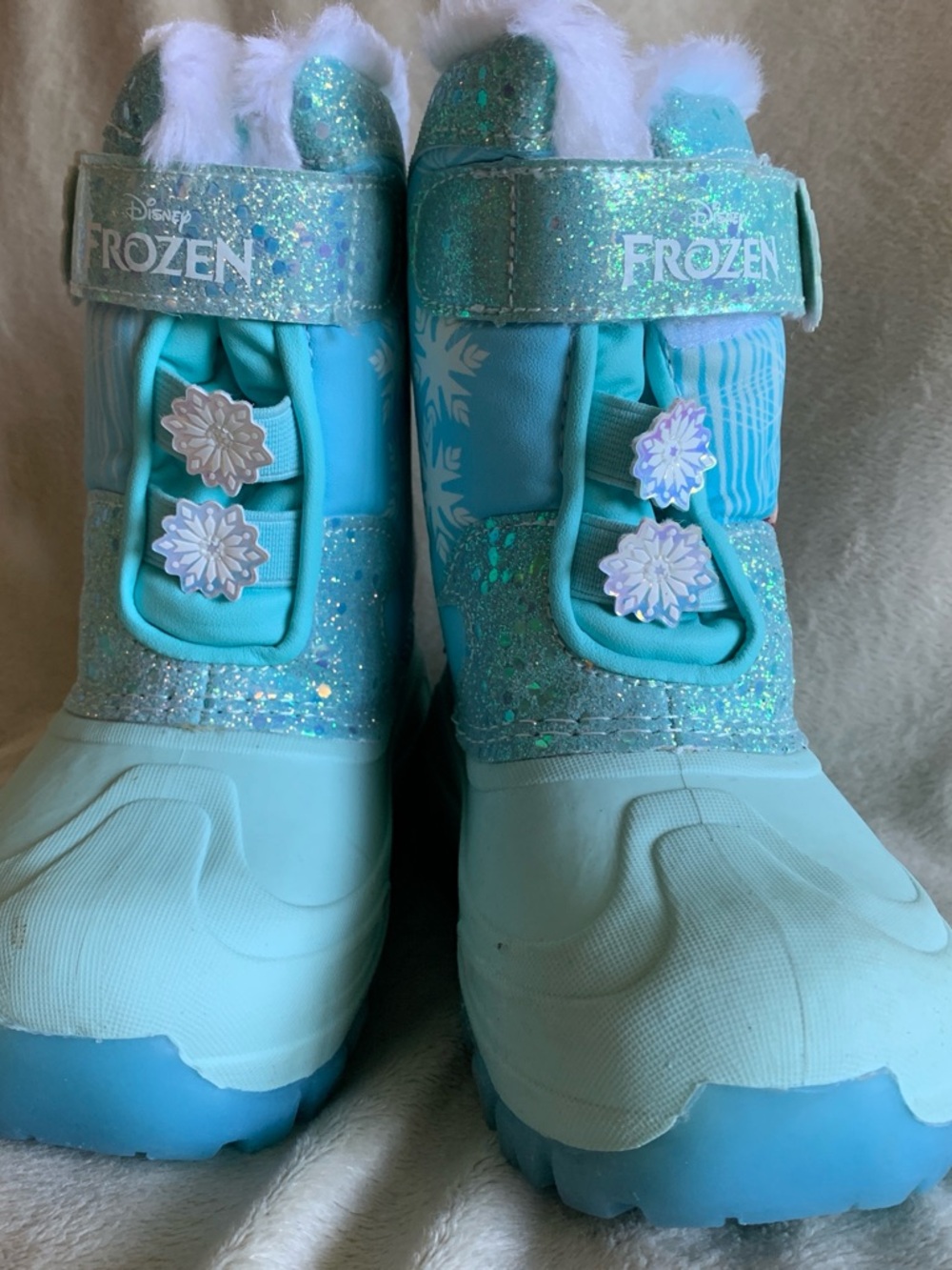 Disney Elsa & Olaf Glitter Snow Boot - Aqua Blue